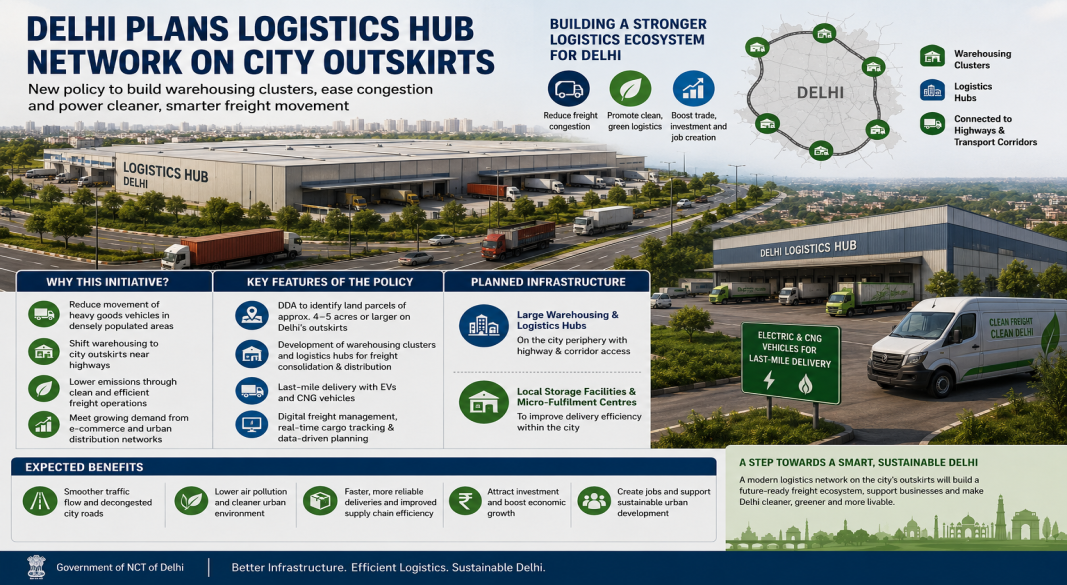 Delhi Seeks DDA Land for New Warehousing Network to Ease Freight Congestion