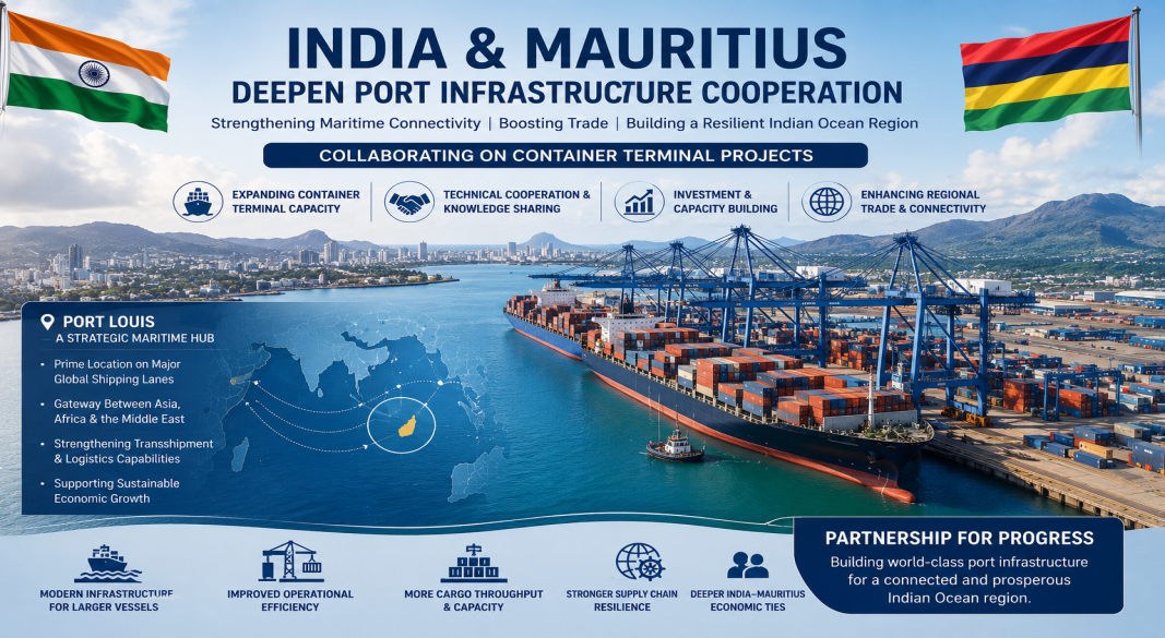 India and Mauritius Move Ahead on Container Terminal Partnership to Boost Indian Ocean Trade