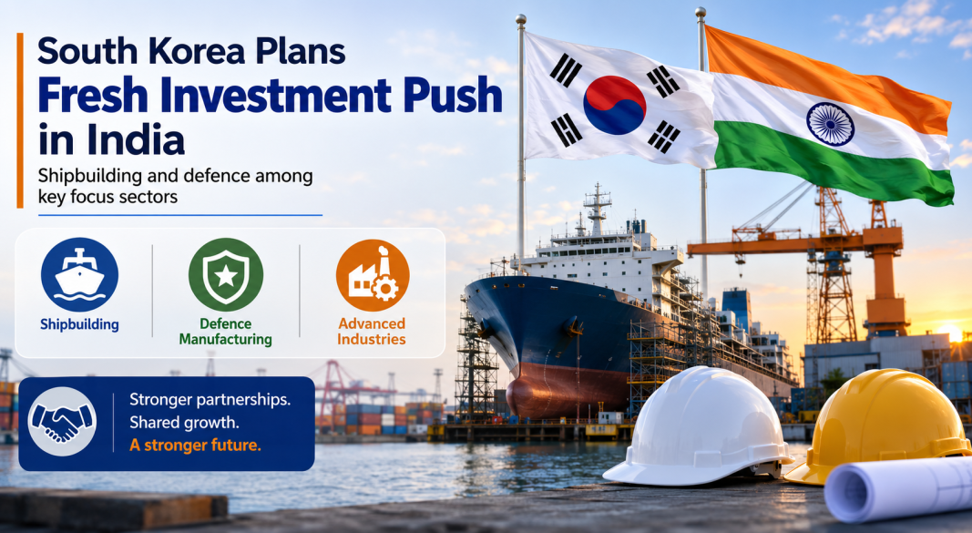 South Korea Plans Fresh Investment Push in India, Targets Shipbuilding and Defence