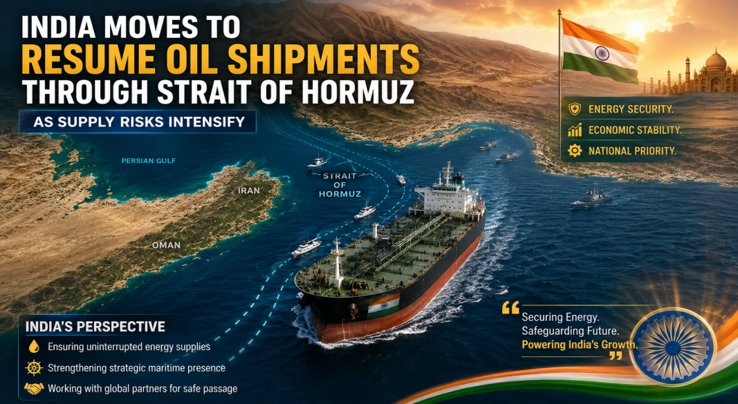 India Moves to Resume Oil Shipments through Strait of Hormuz as Supply Risks Intensify