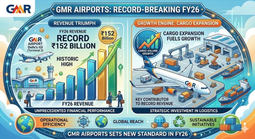 GMR Airports FY26 Income Rises 40% to ₹152 Billion