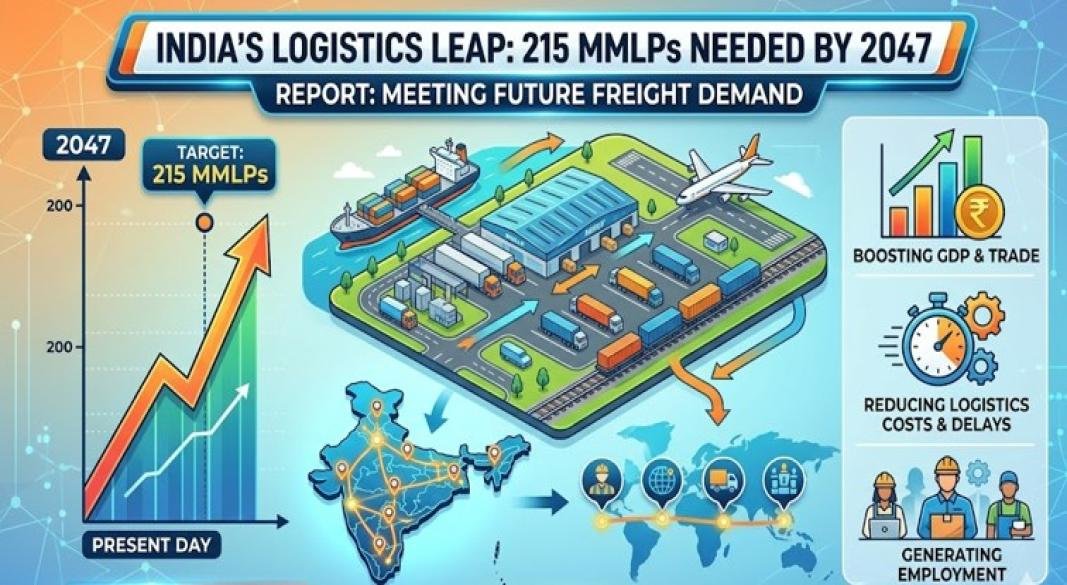 India Will Need 215 MMLPs by 2047 to Meet Freight Demand: Report