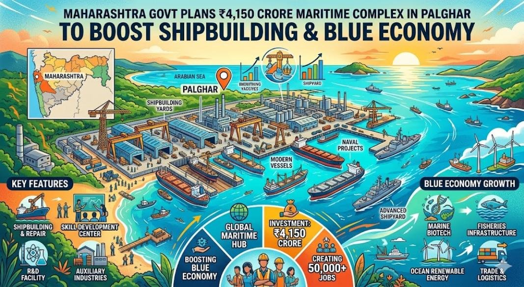 Maharashtra Government Plans ₹4,150 Cr Integrated Maritime Complex in Palghar