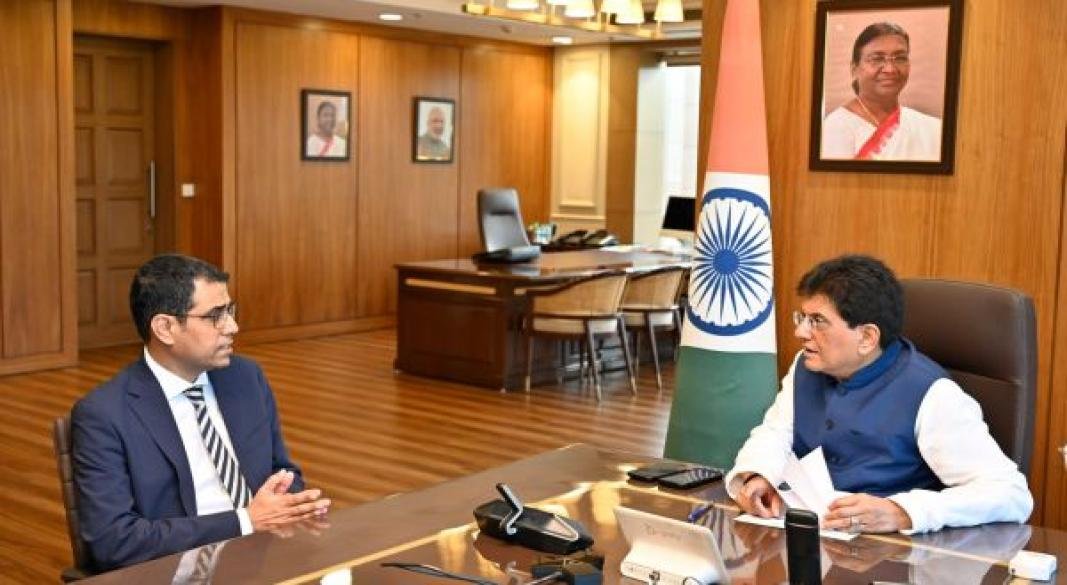 Union Minister Piyush Goyal meets Ahmed Hassan, Head of Asset Strategy at A.P. Moller-Maersk Group