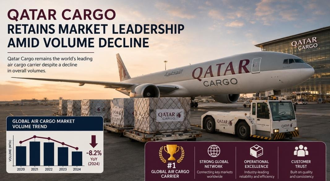 Qatar Cargo Retains Market Leadership Amid Volume Decline
