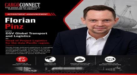 Florian Pinz Takes Charge of DSV's Project Cargo Operations Across Asia-Pacific (APAC)